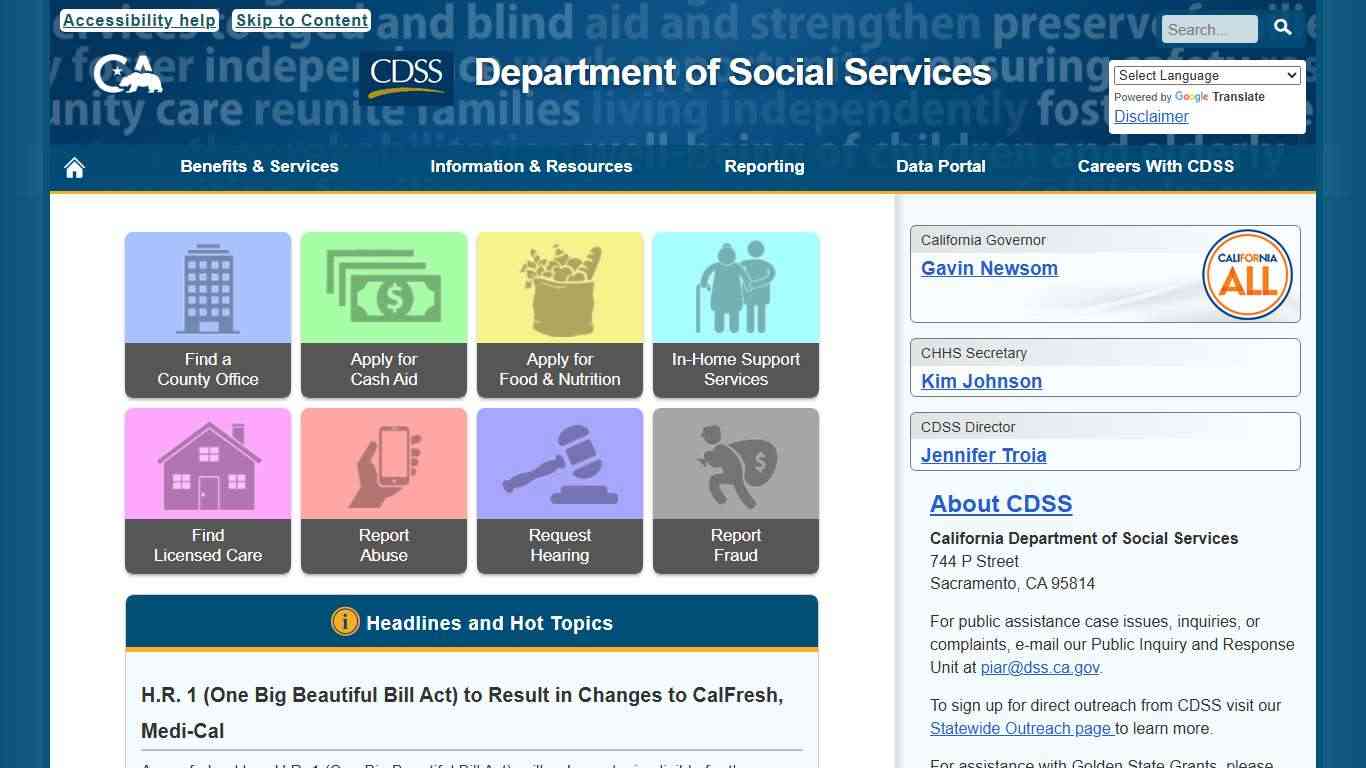 Home | California Dept. of Social Services